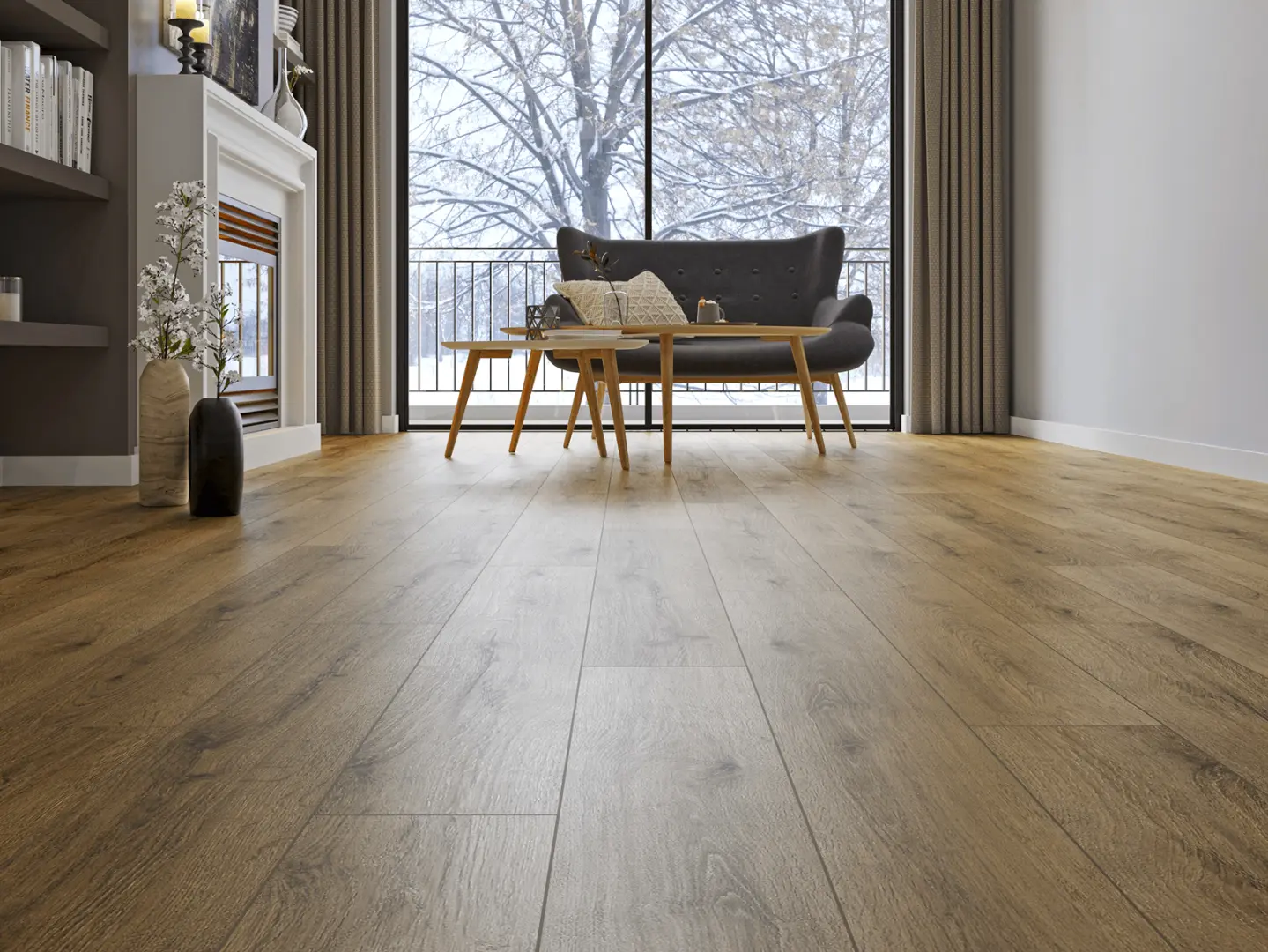 Кварцвиниловый SPC ламинат Alpine Floor Eclipse Super Matt Энигма ECO 21-31 1220×183×4 фото в интерьере